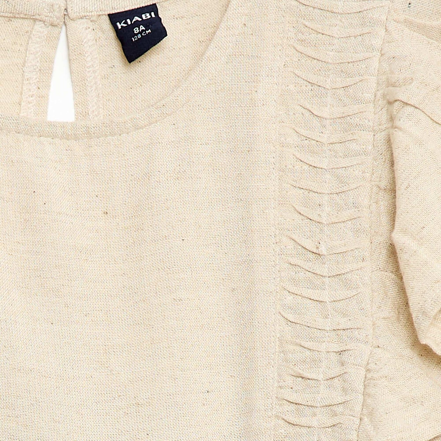 Blouse ample en lin mélangé BLANC
