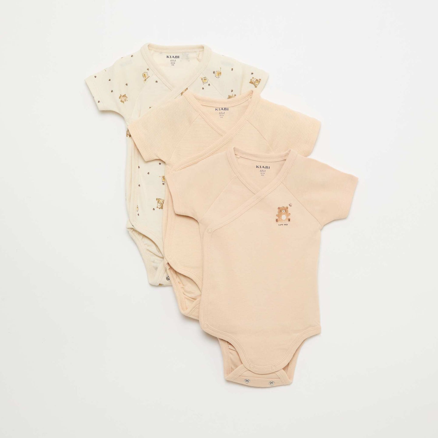Lot de 3 bodies évolutifs à manches courtes PêCHE