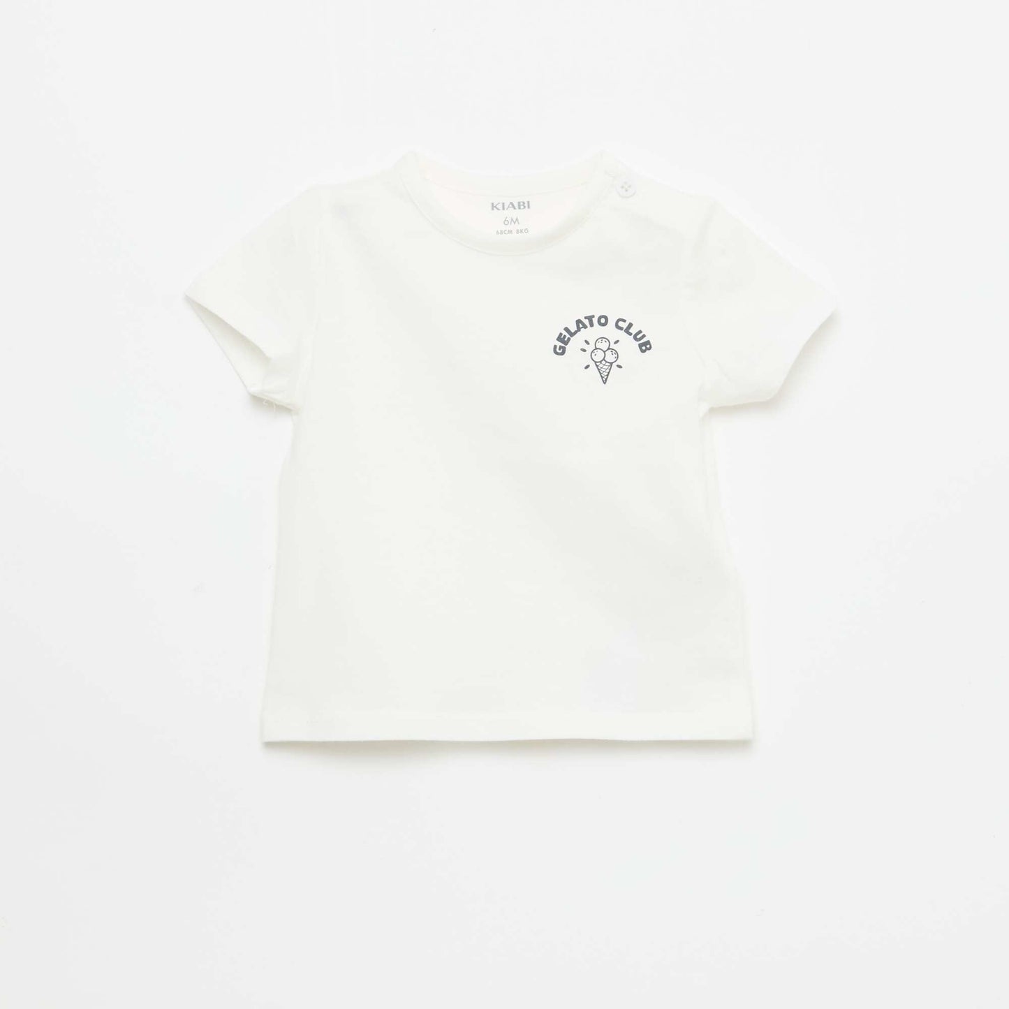 T-shirt à manches courtes imprimé BLANC