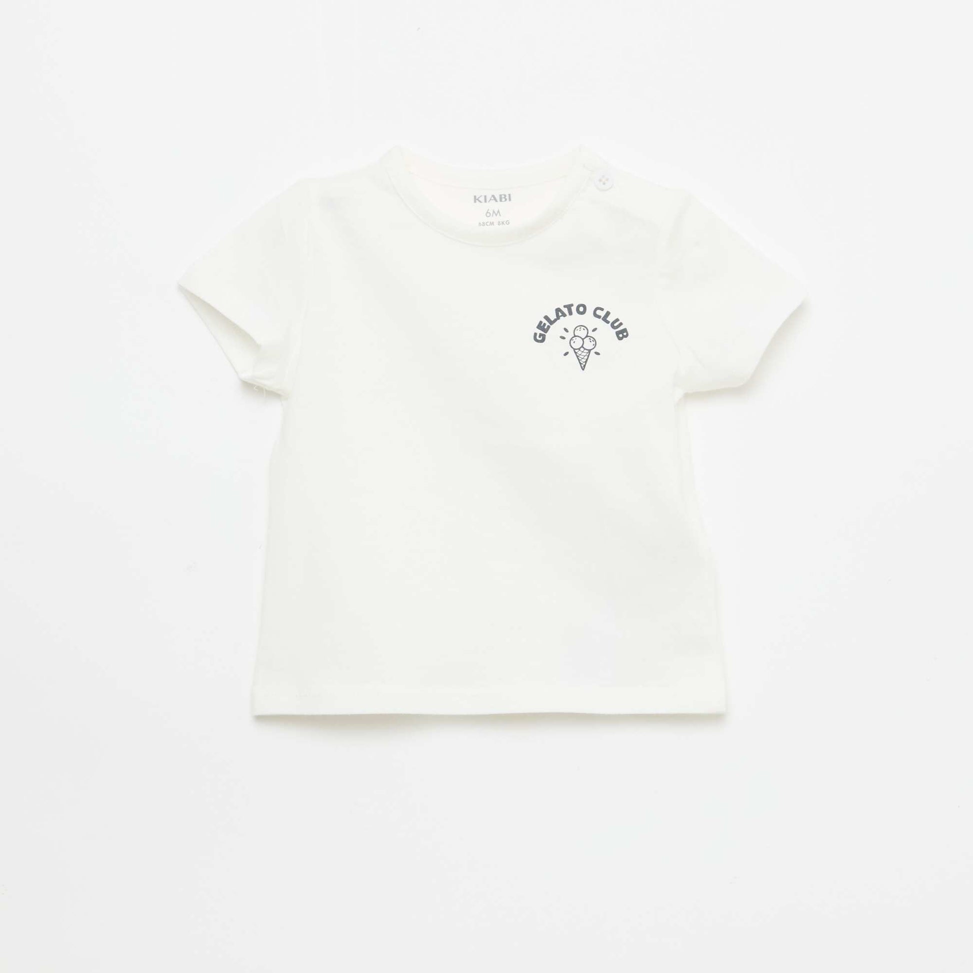 T-shirt à manches courtes imprimé BLANC