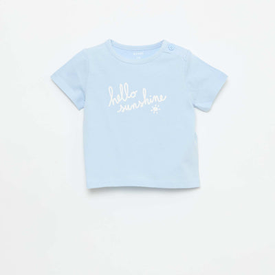 T-shirt à manches courtes imprimé BLEU