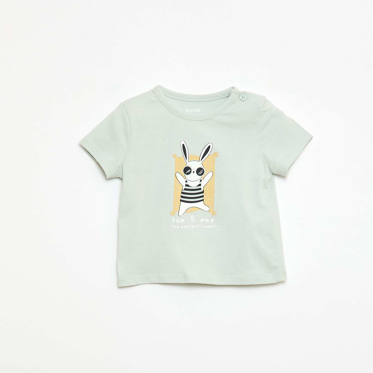 T-shirt à manches courtes en jersey de coton VERT