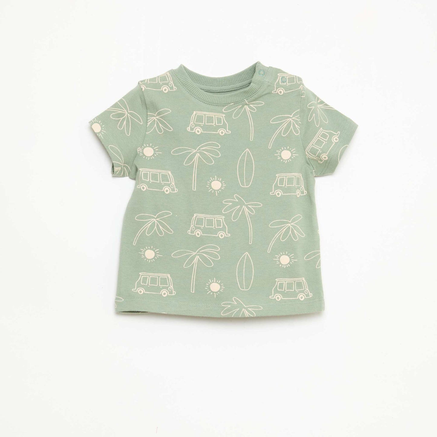 T-shirt uni en jersey coton VERT