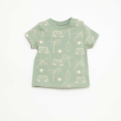 T-shirt uni en jersey coton VERT