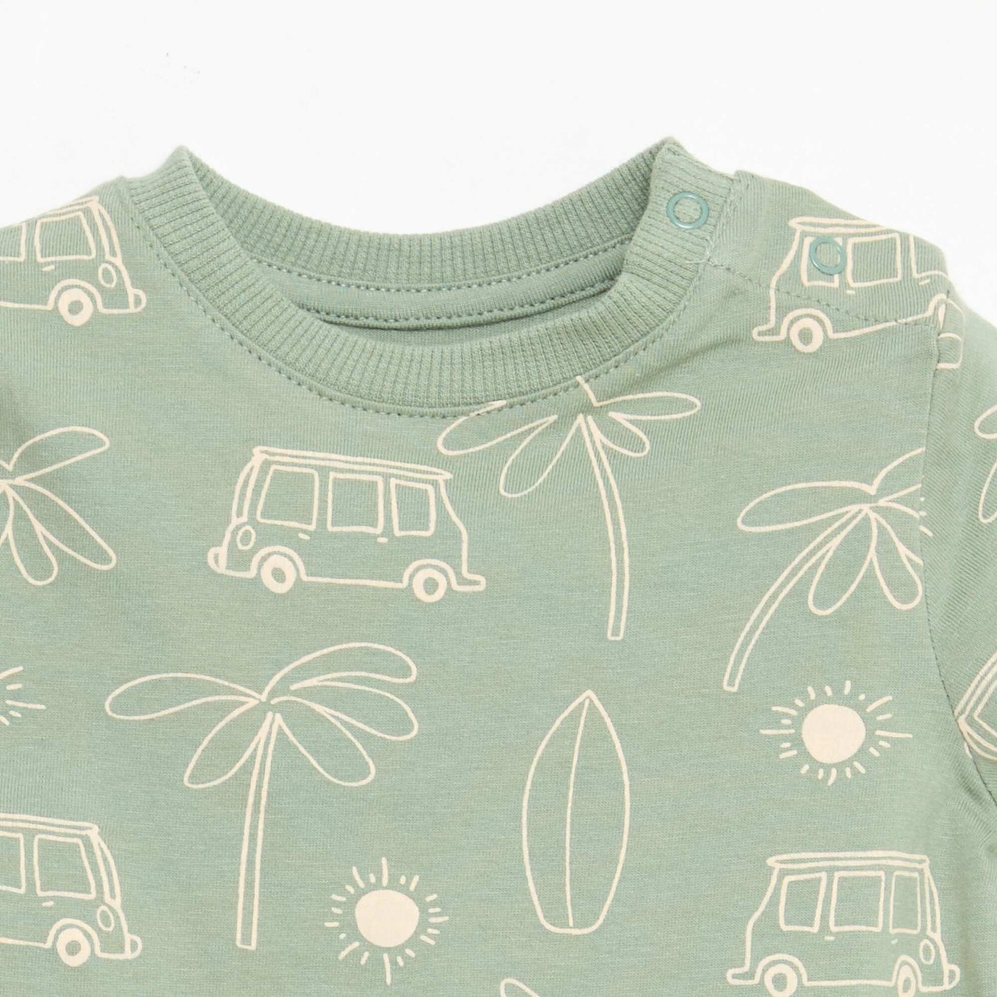 T-shirt uni en jersey coton VERT