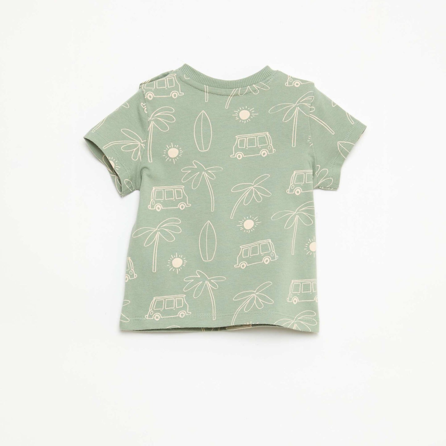 T-shirt uni en jersey coton VERT