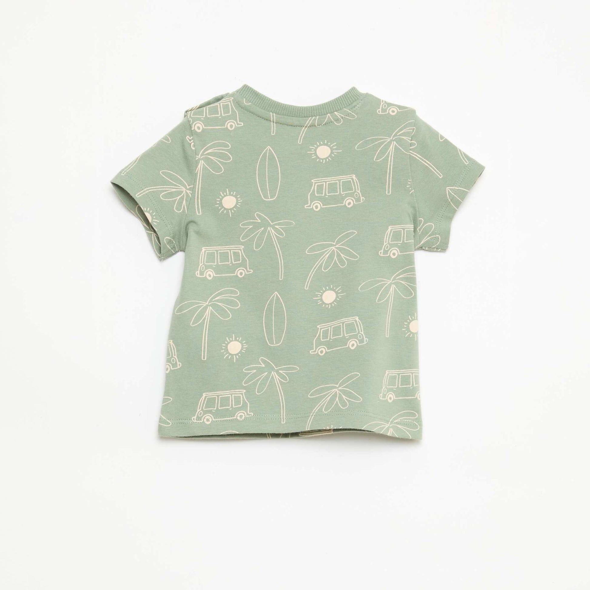 T-shirt uni en jersey coton VERT