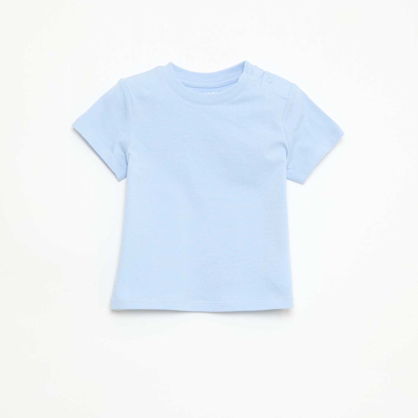 T-shirt uni en jersey coton BLEU
