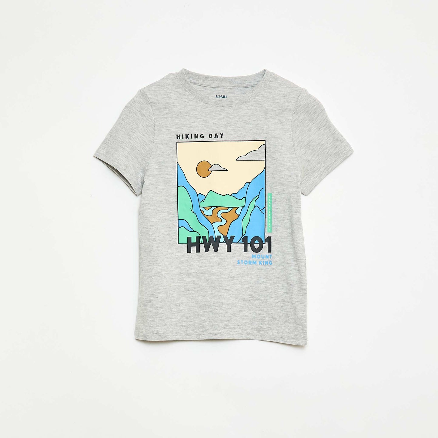 Ensemble short + T-shirt  avec imprimé poitrine GRIS