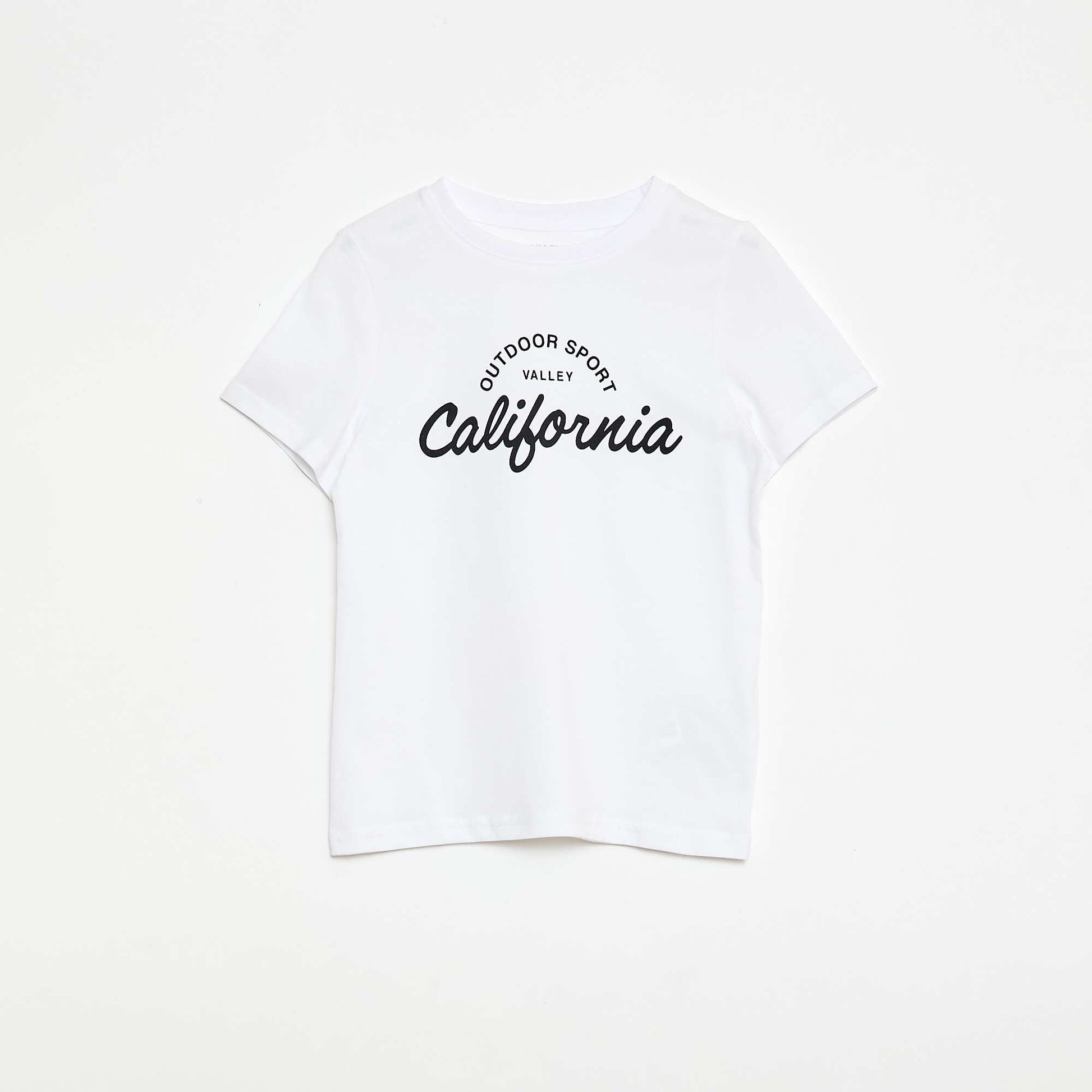 Ensemble short + T-shirt  avec imprimé poitrine BLANC