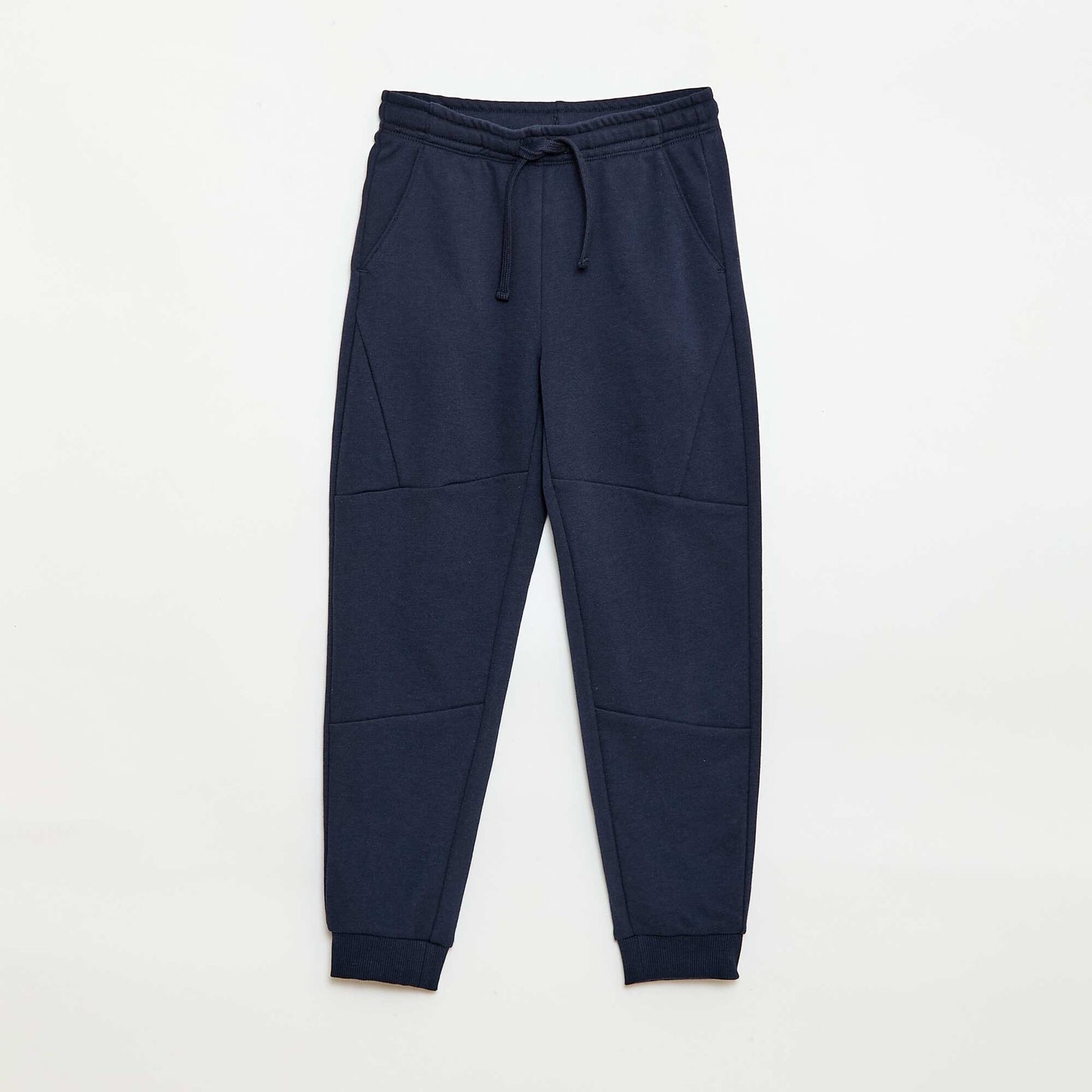 Pantalon de jogging uni avec cordons de serrage BLEU