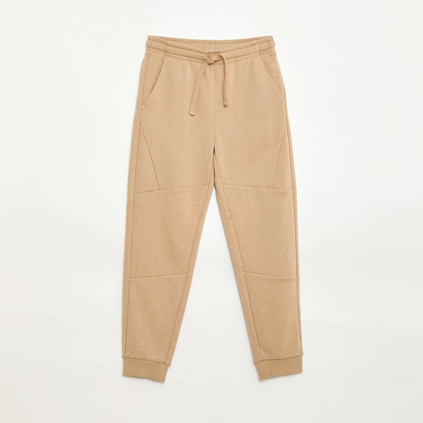 Pantalon de jogging uni avec cordons de serrage BEIGE