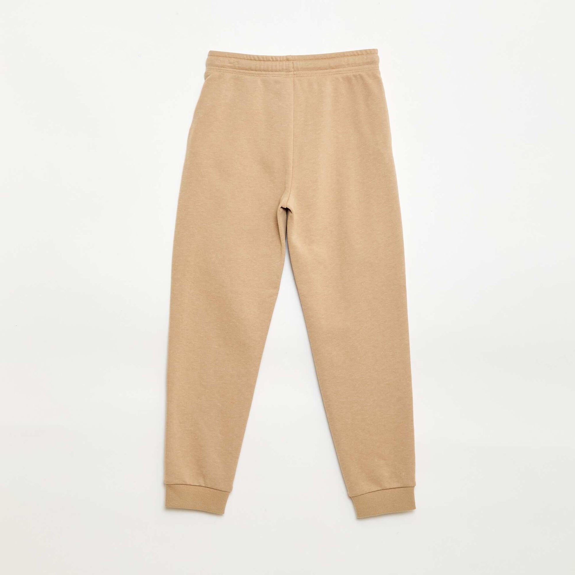 Pantalon de jogging uni avec cordons de serrage BEIGE