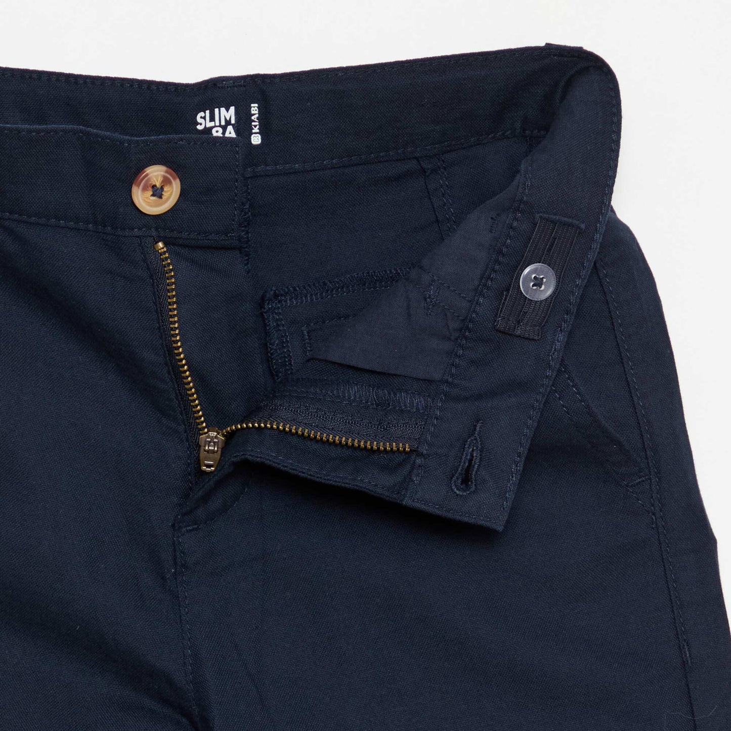 Pantalon chino slim BLEU