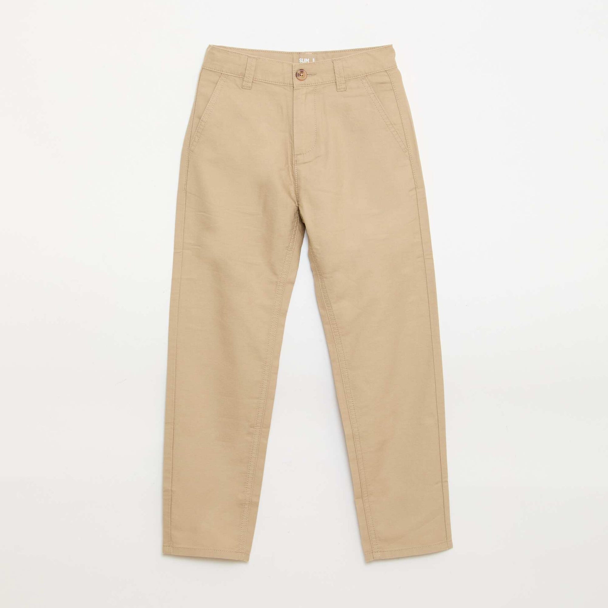 Pantalon chino slim BEIGE