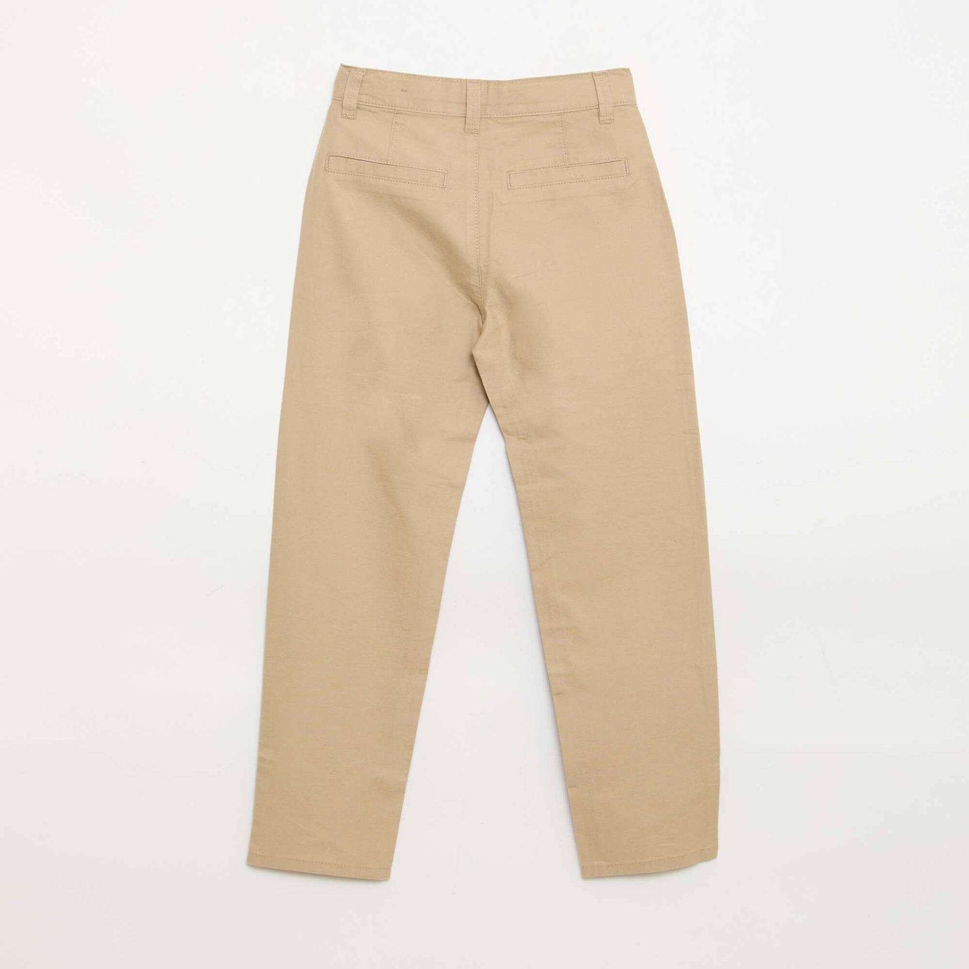 Pantalon chino slim BEIGE