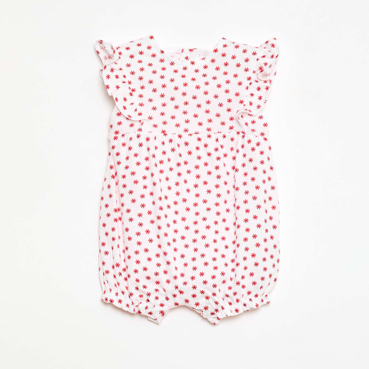 Barboteuse imprimée en jersey de coton ROUGE