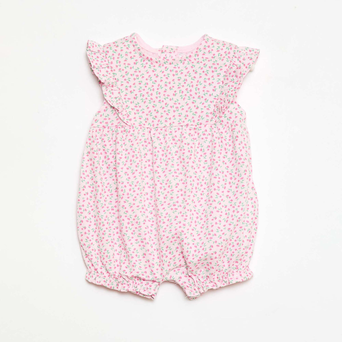 Barboteuse imprimée en jersey de coton ROSE