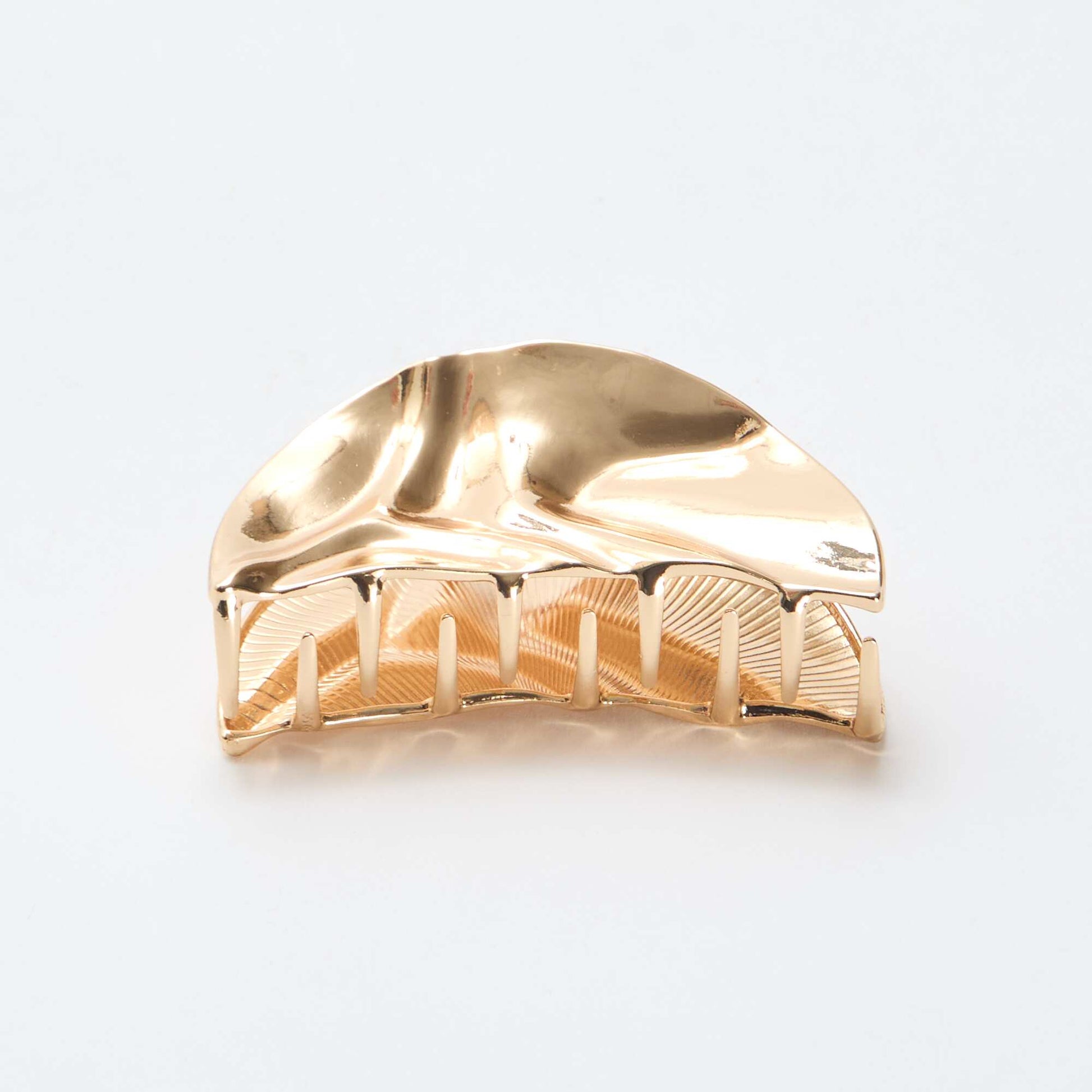Grande pince forme coquillage JAUNE