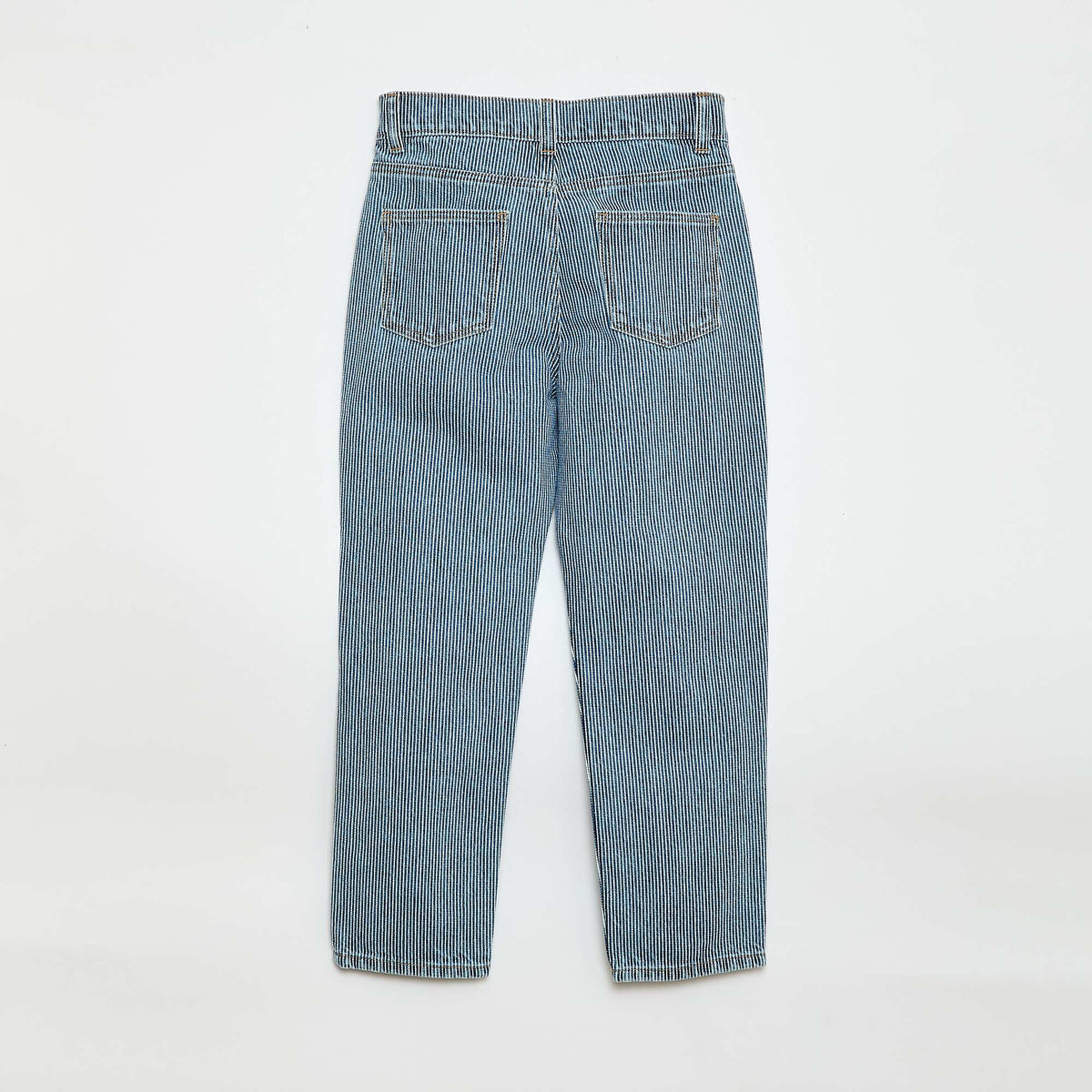 Pantalon droit en denim avec motif BLEU