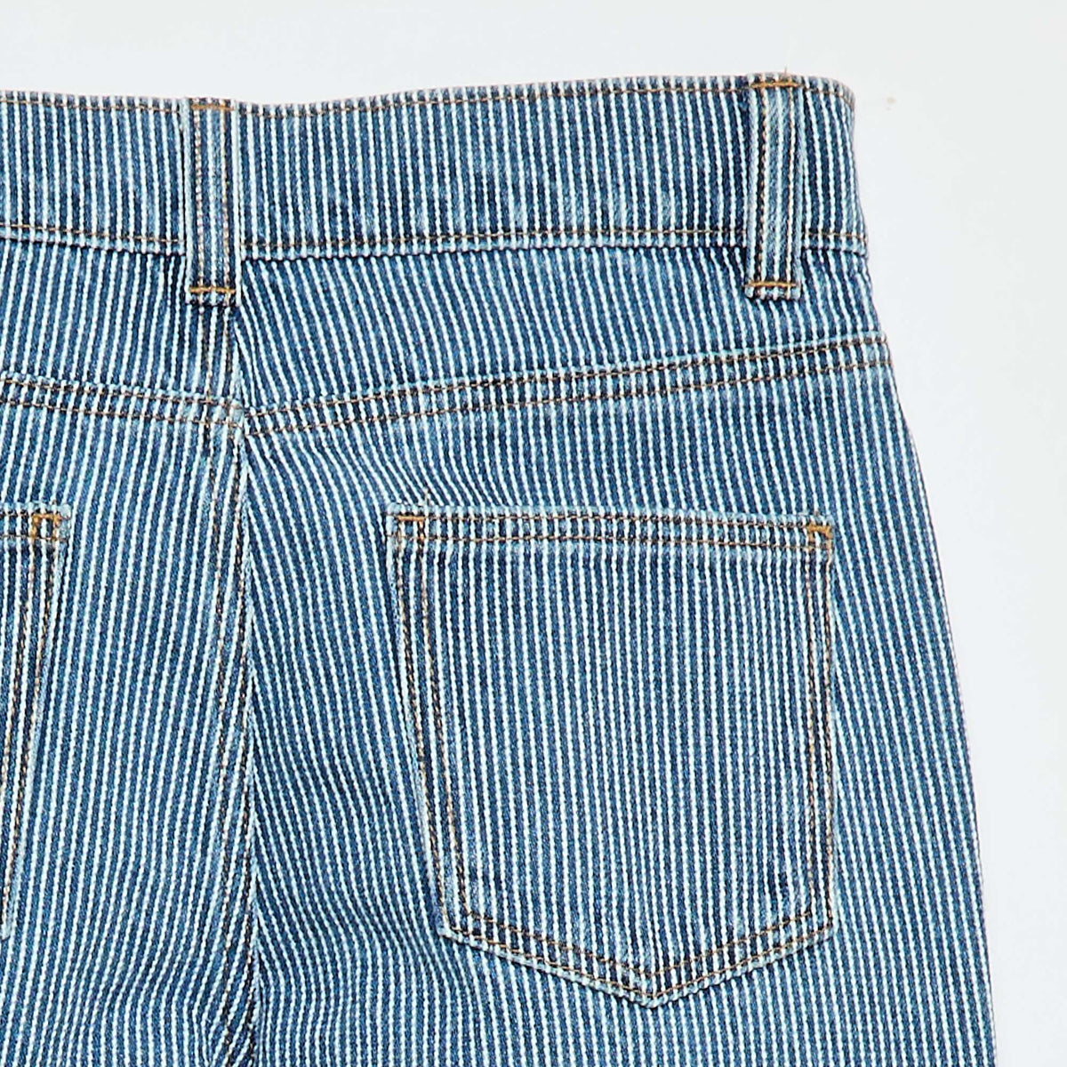 Pantalon droit en denim avec motif BLEU