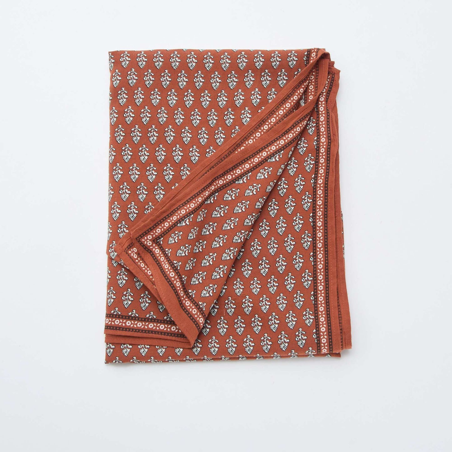 Foulard à motifs India MARRON