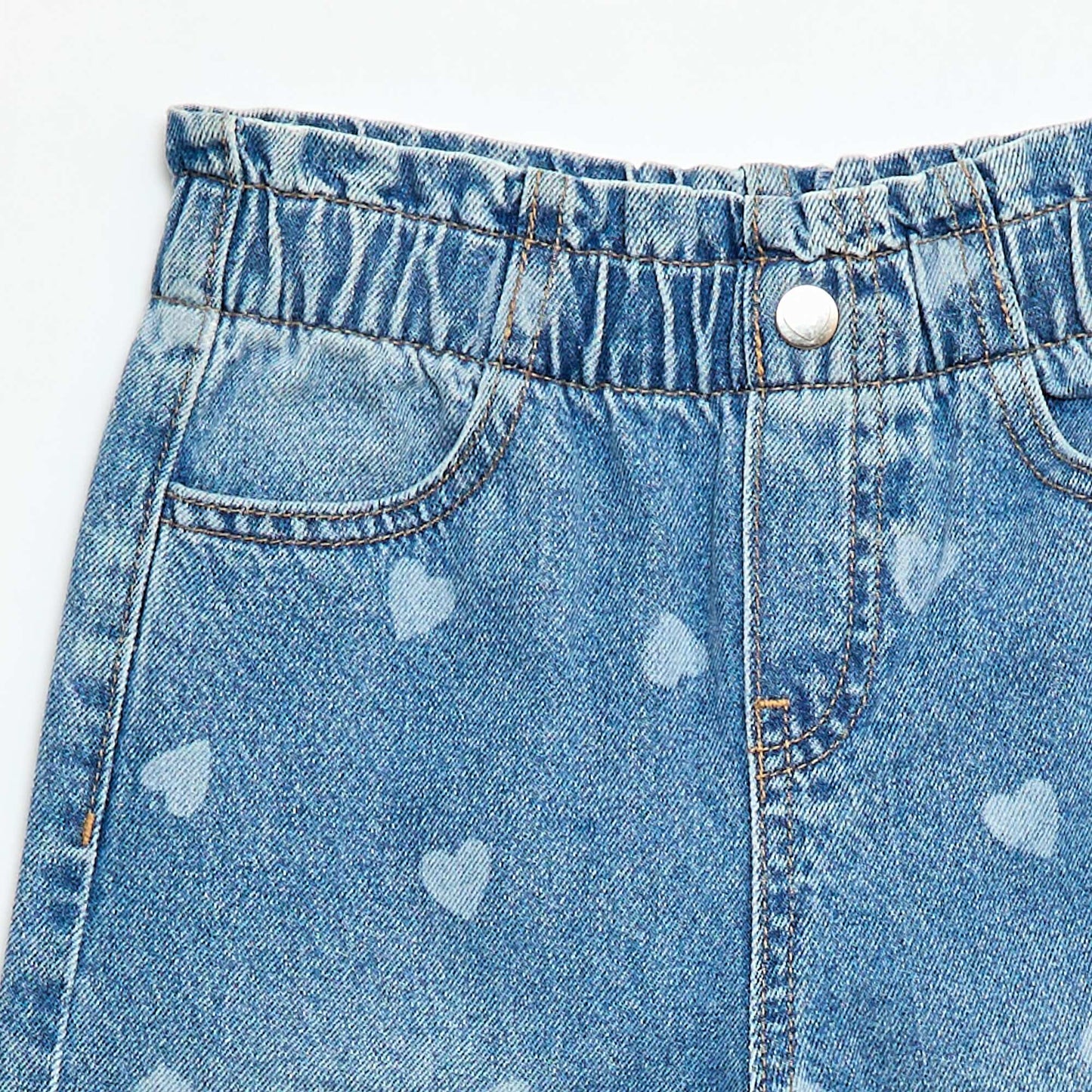 Jean wide leg imprimé fantaisie BLEU