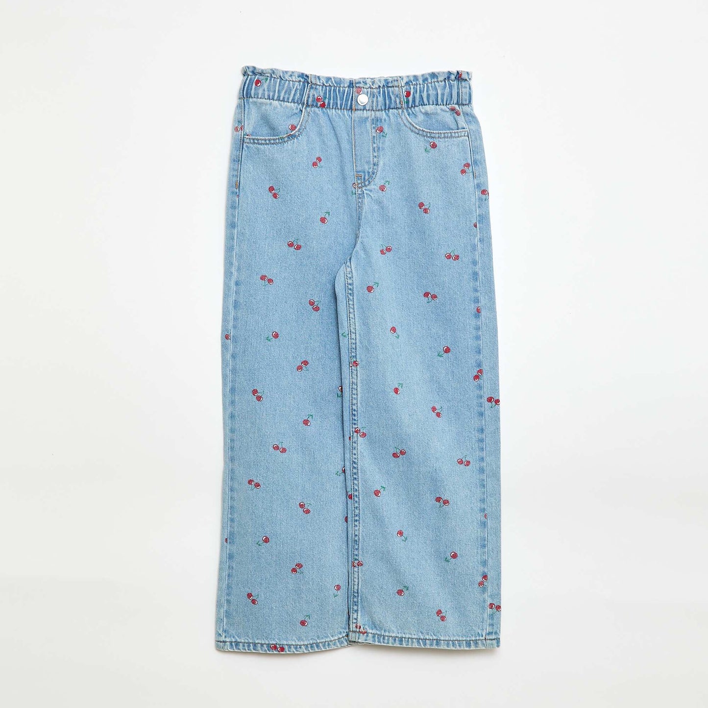 Jean wide leg imprimé fantaisie BLEU