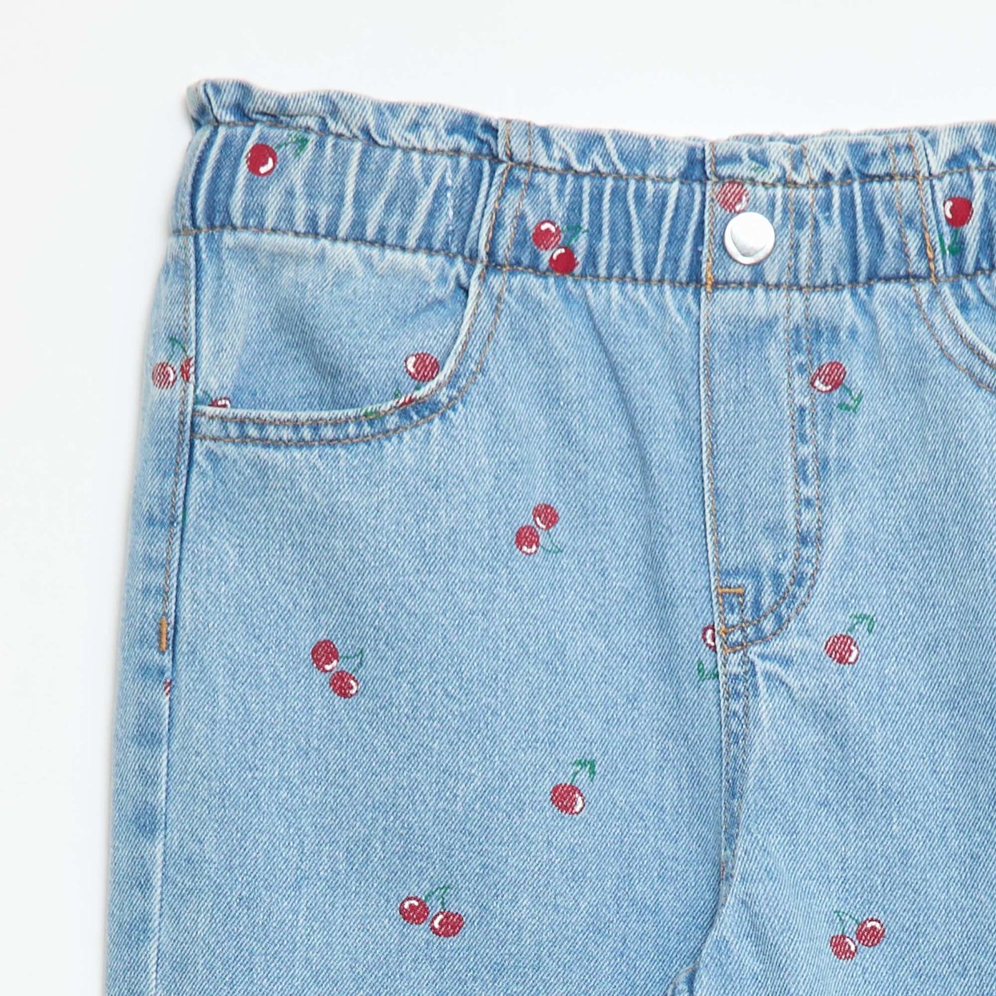 Jean wide leg imprimé fantaisie BLEU