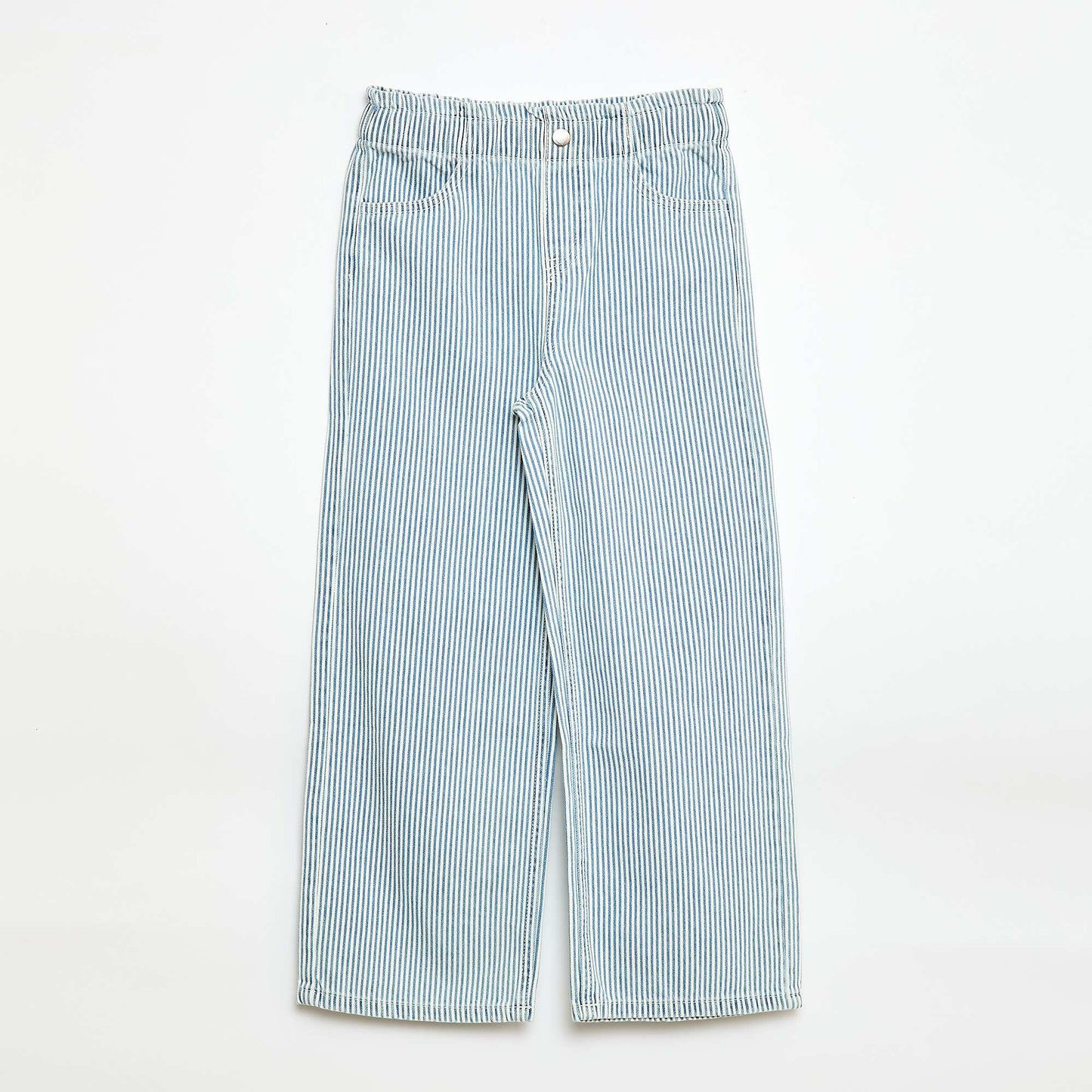 Jean wide leg imprimé fantaisie BLEU RAYé
