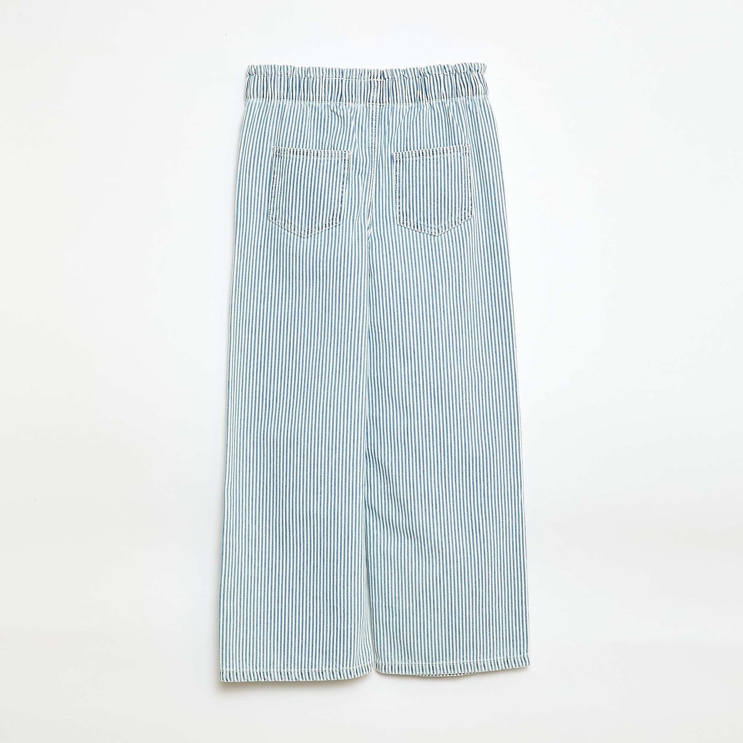 Jean wide leg imprimé fantaisie BLEU RAYé