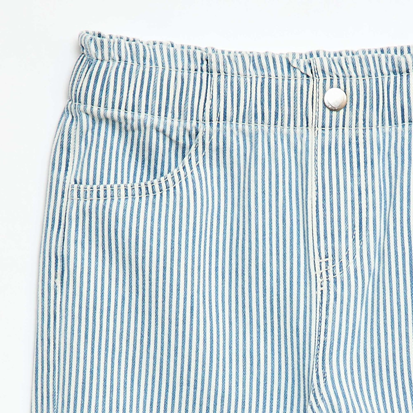 Jean wide leg imprimé fantaisie BLEU RAYé