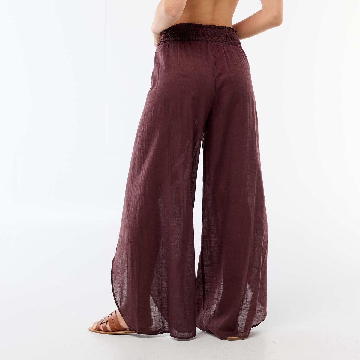 Pantalon de plage en viscose imprimée VIOLET