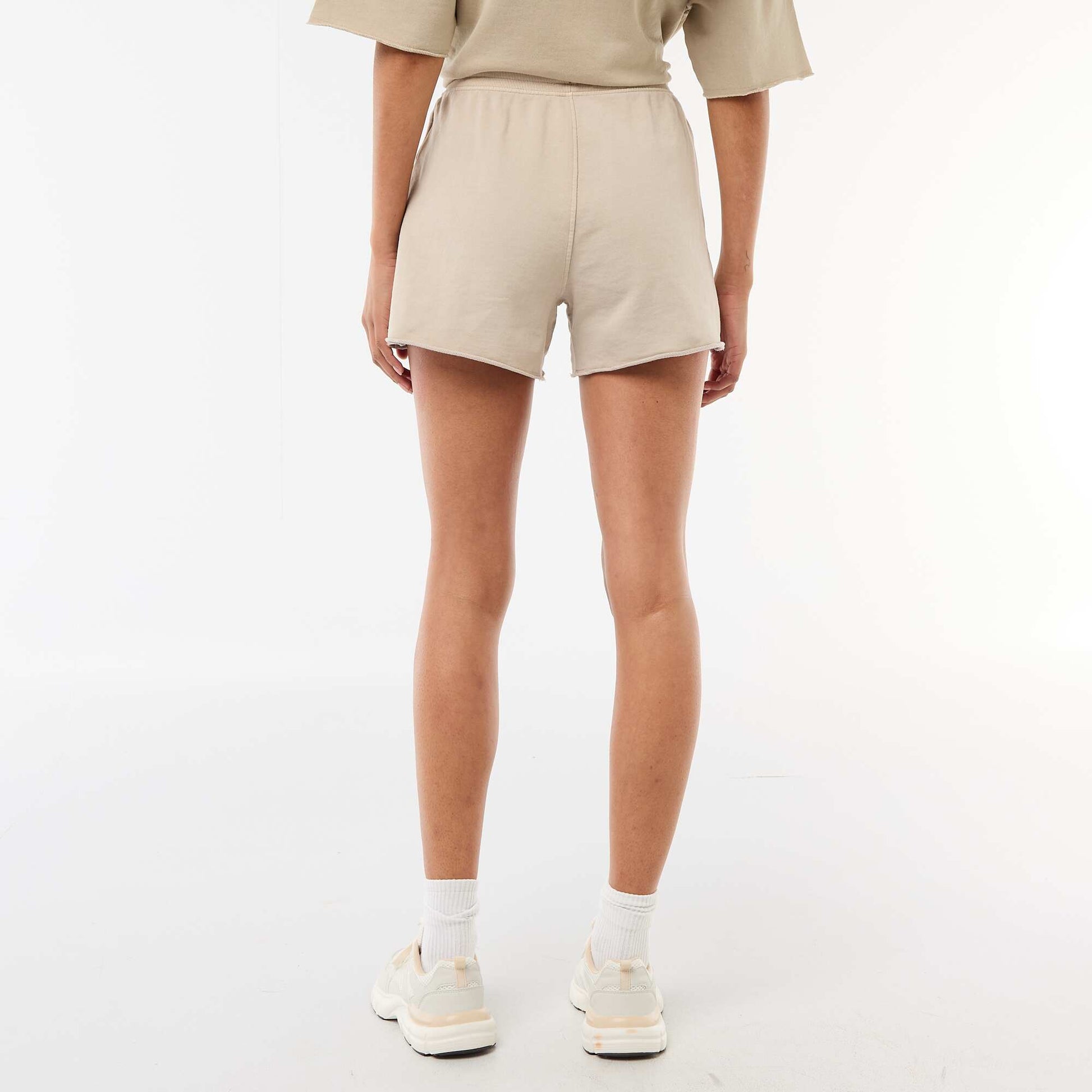Short en French Terry uni BEIGE
