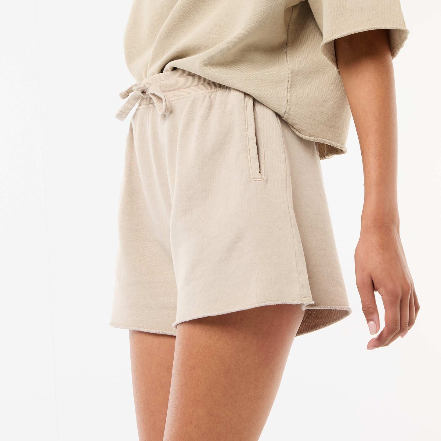 Short en French Terry uni BEIGE