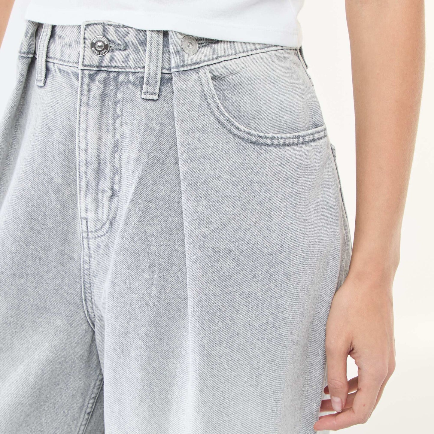 Jean wide leg taille haute GRIS