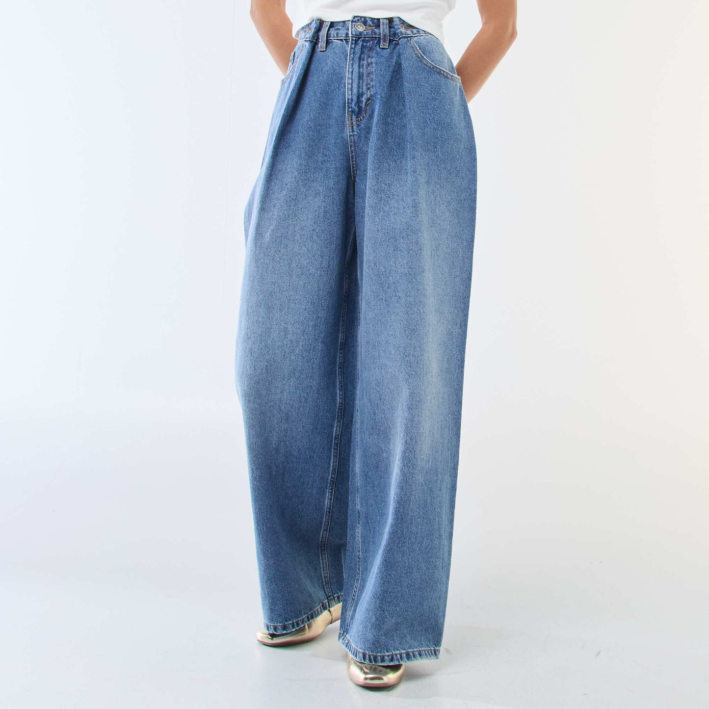 Jean wide leg taille haute DOUBLE STONE