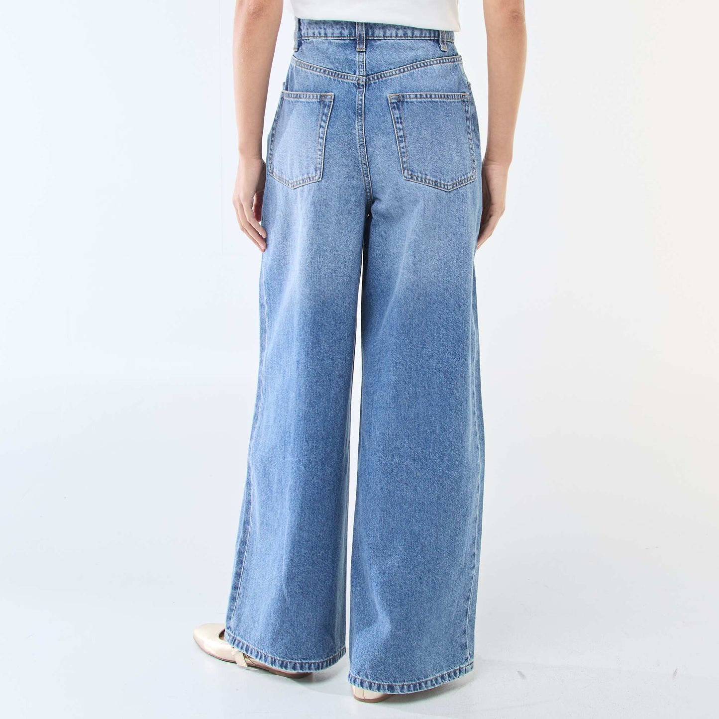 Jean wide leg taille haute DOUBLE STONE