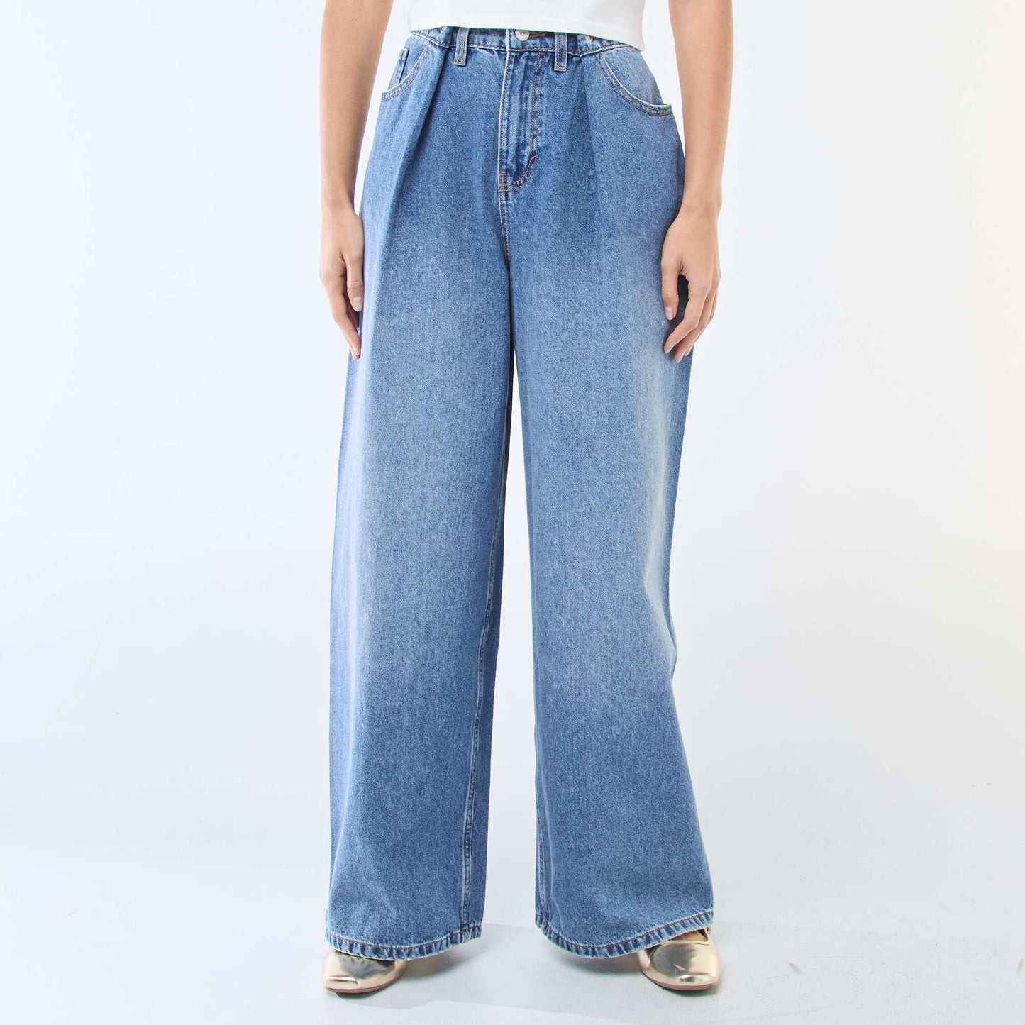 Jean wide leg taille haute DOUBLE STONE
