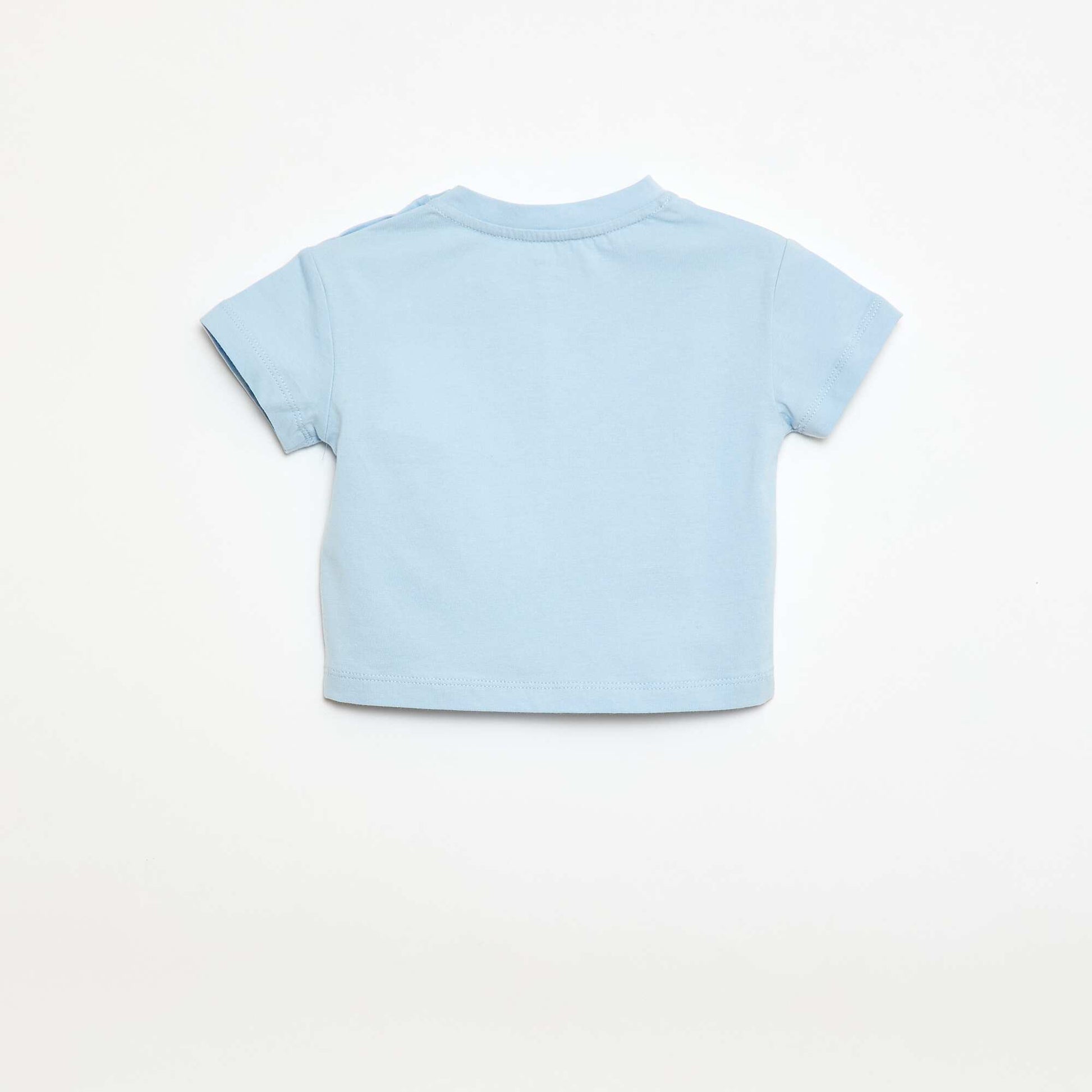 T-shirt en jersey manches courtes avec nœuds fantaisies BLEU