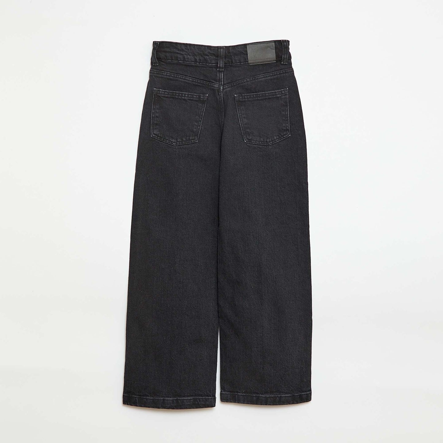 Pantalon jean 5 poches à coupe large NOIR