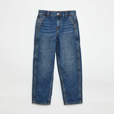 Jean loose à grandes poches BLEU