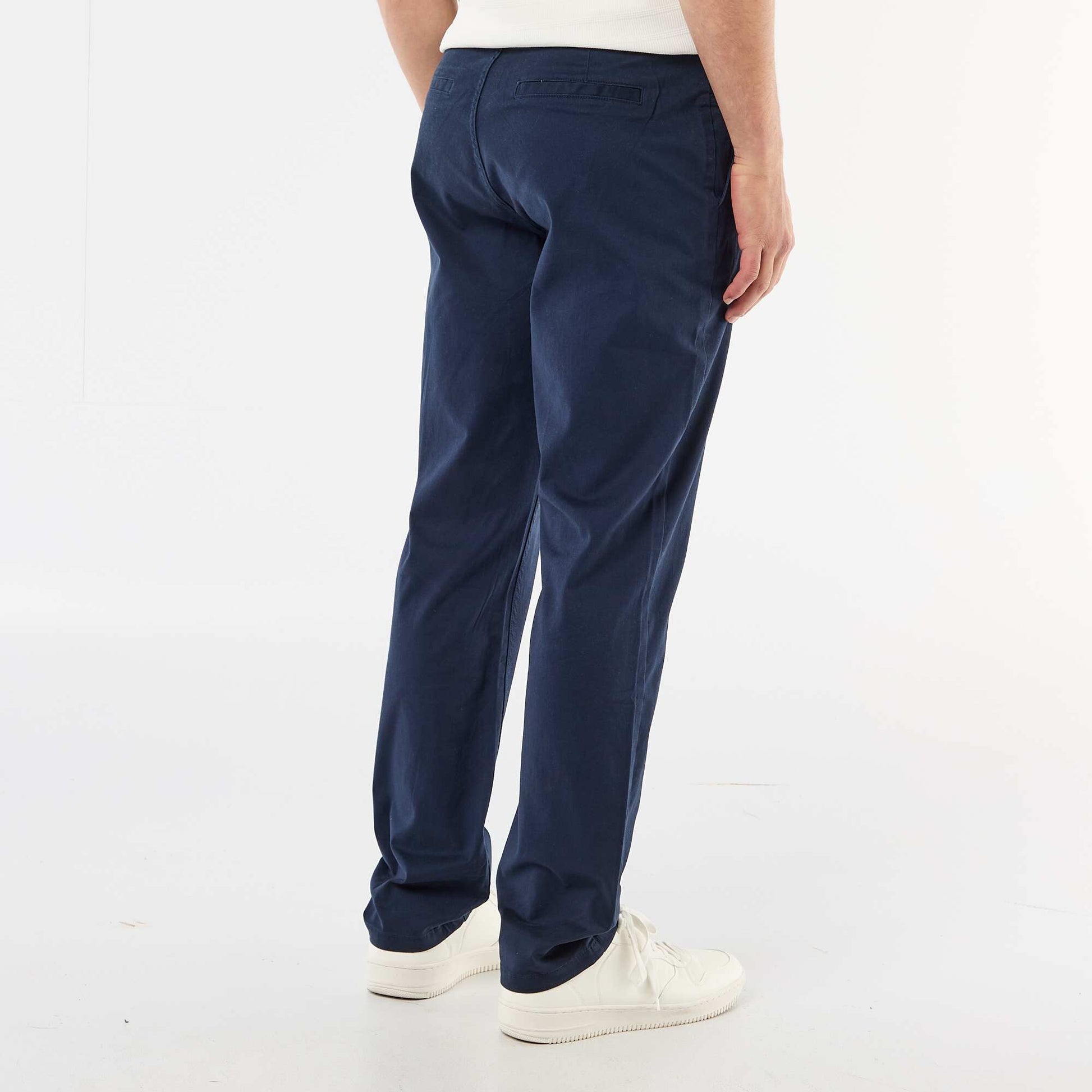 Pantalon chino regular uni BLEU