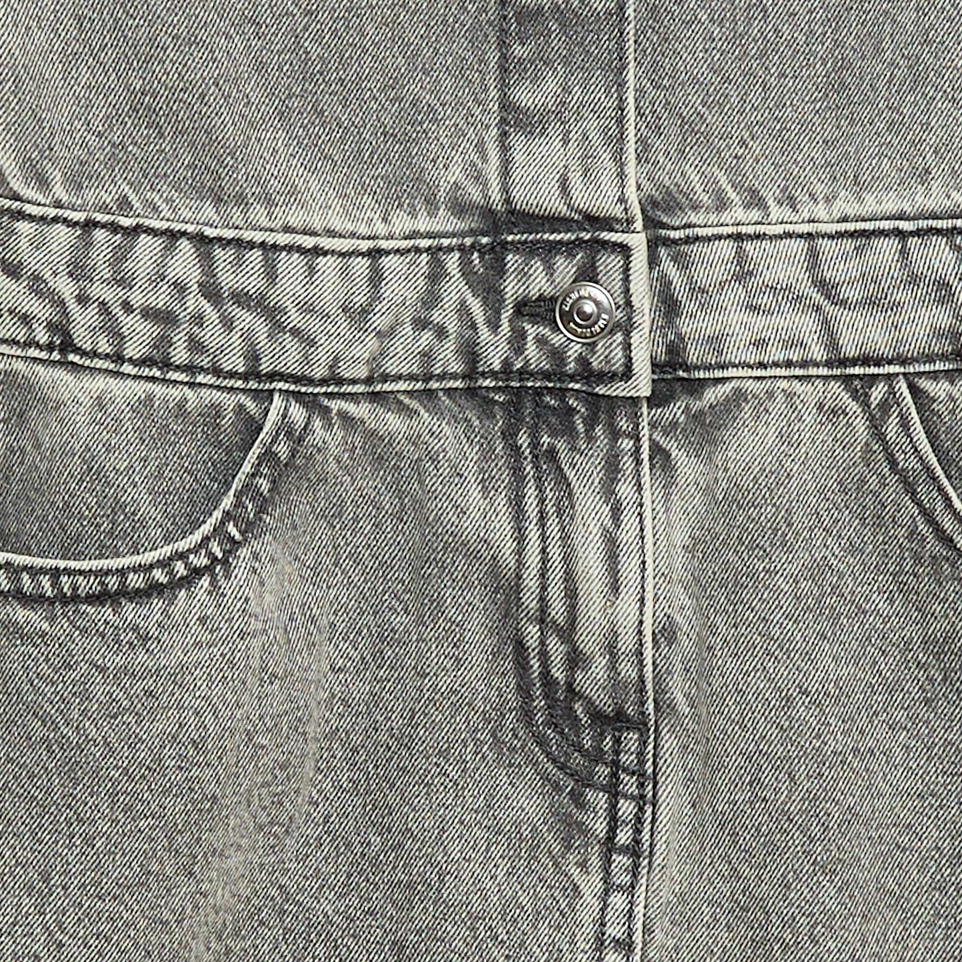 Robe denim avec col chemise GRIS