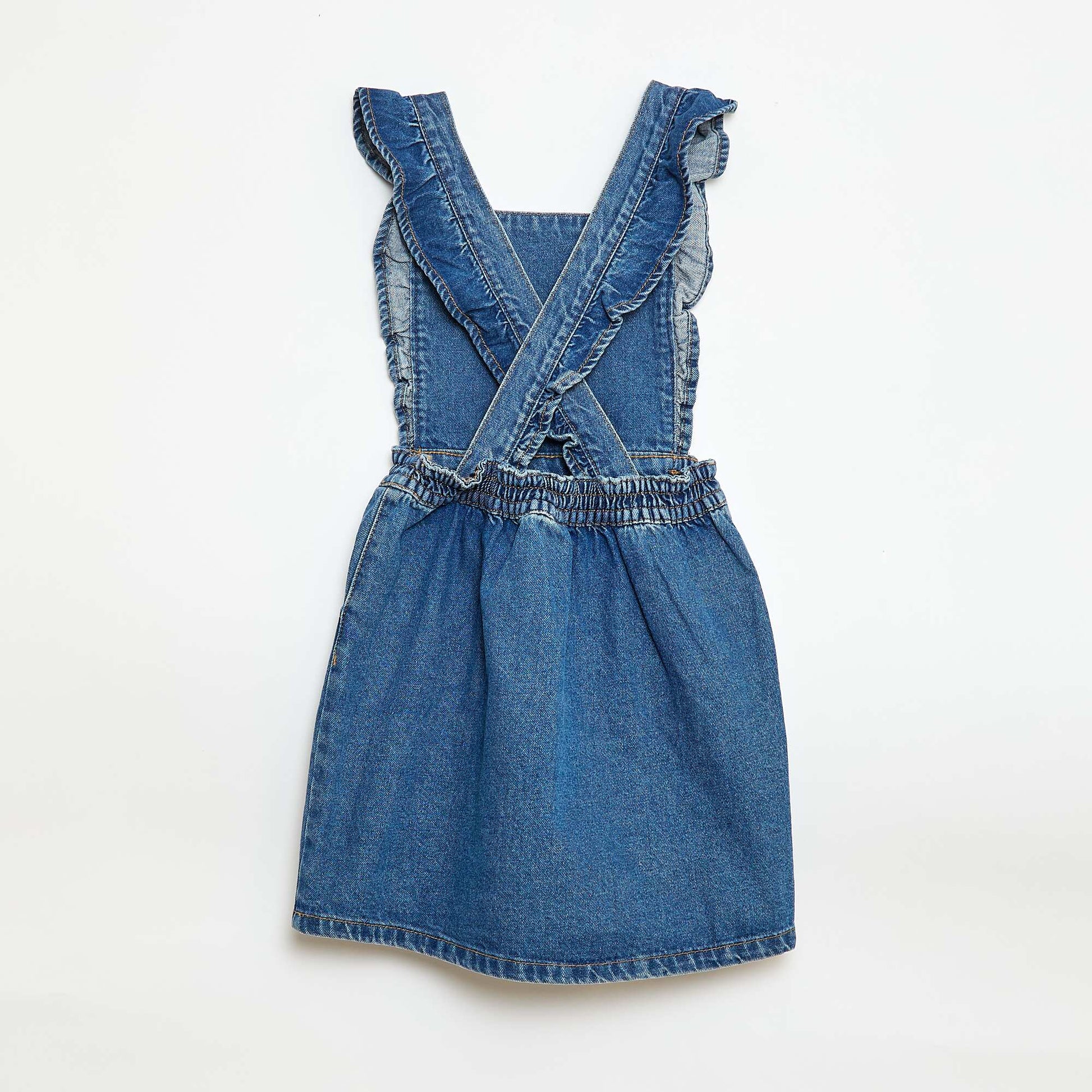 Salopette en jean avec volants BLEU