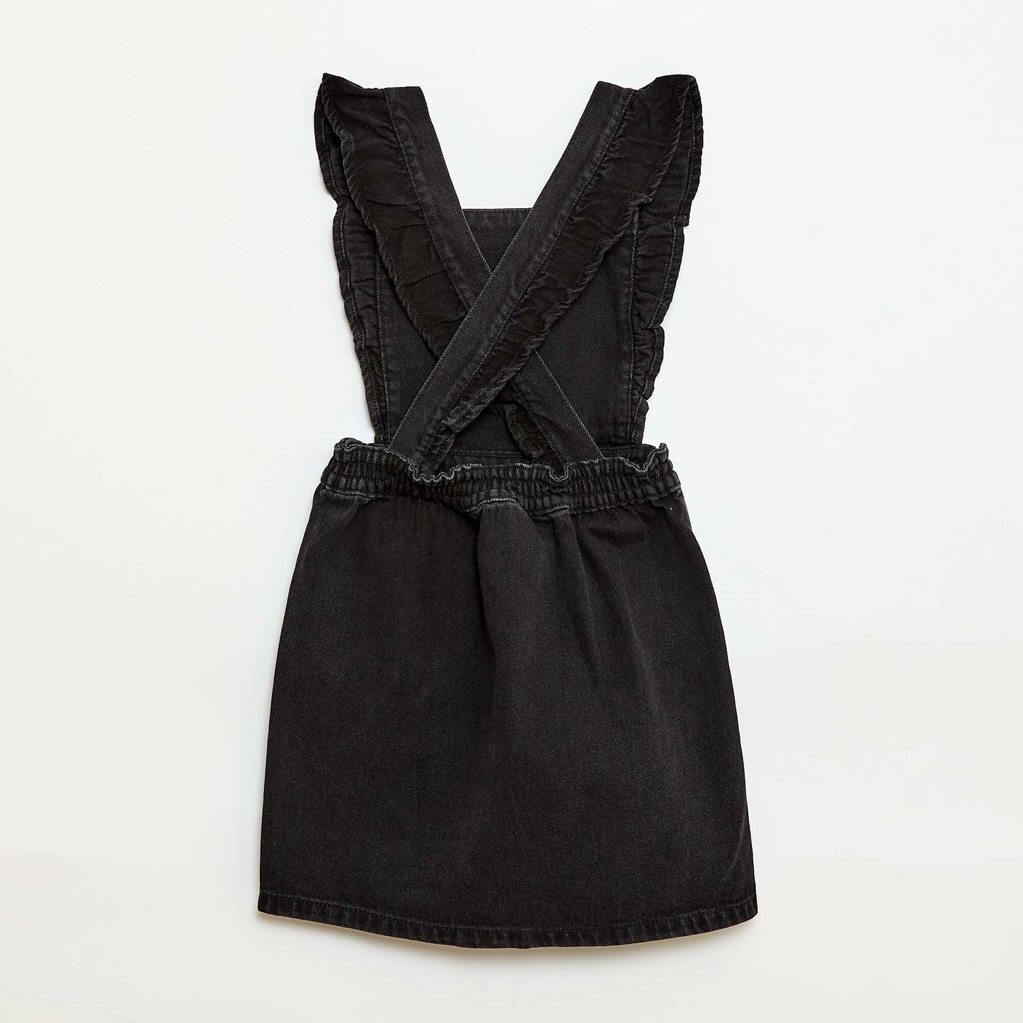Salopette en jean avec volants GRIS NOIR