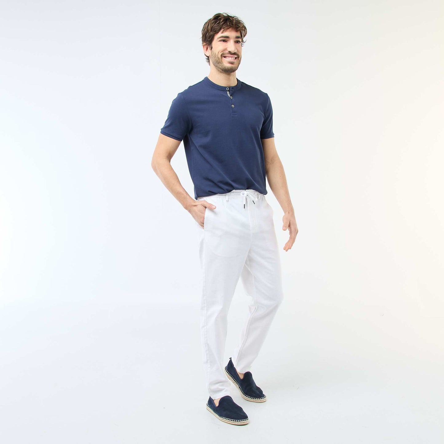Polo col mao BLEU MARINE