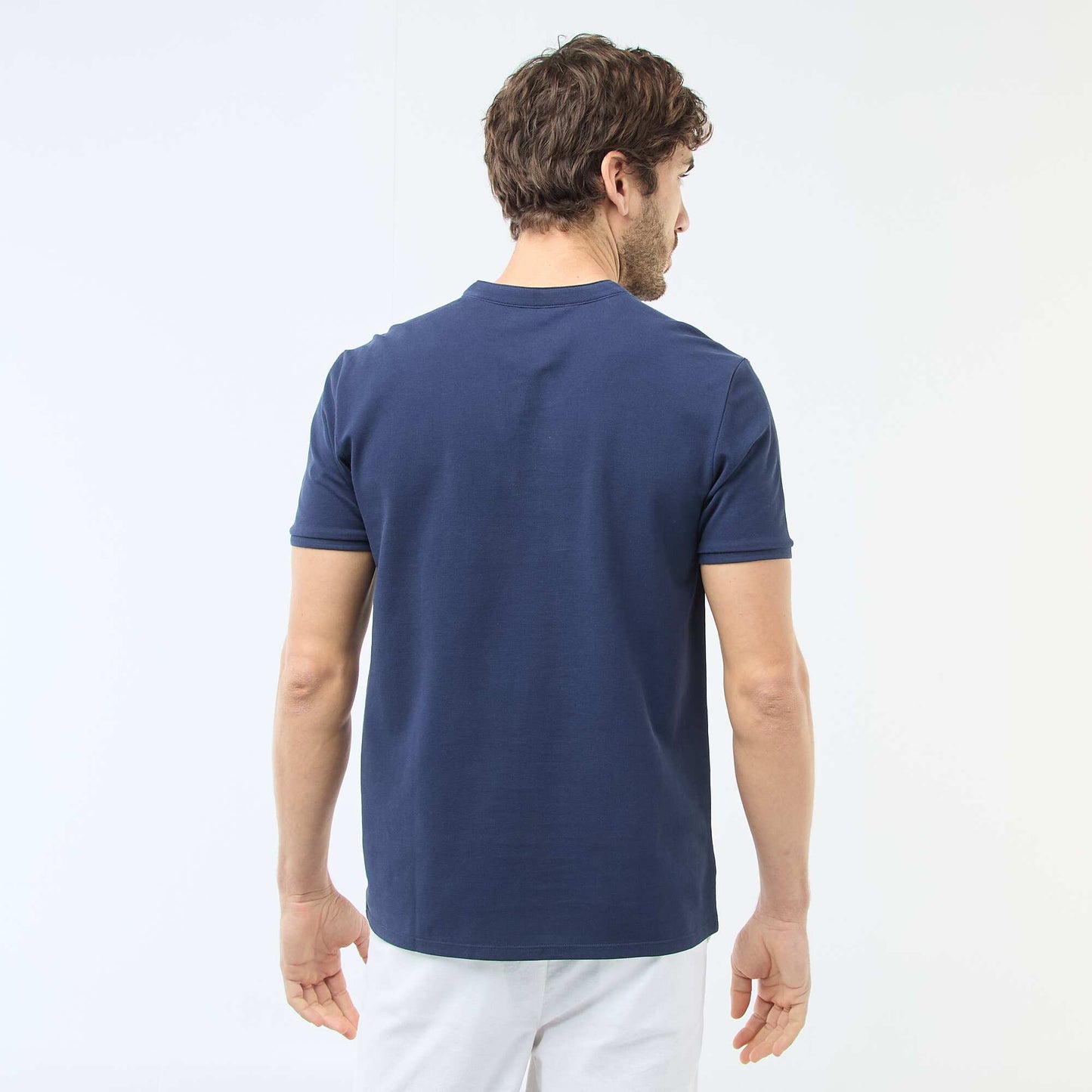 Polo col mao BLEU MARINE
