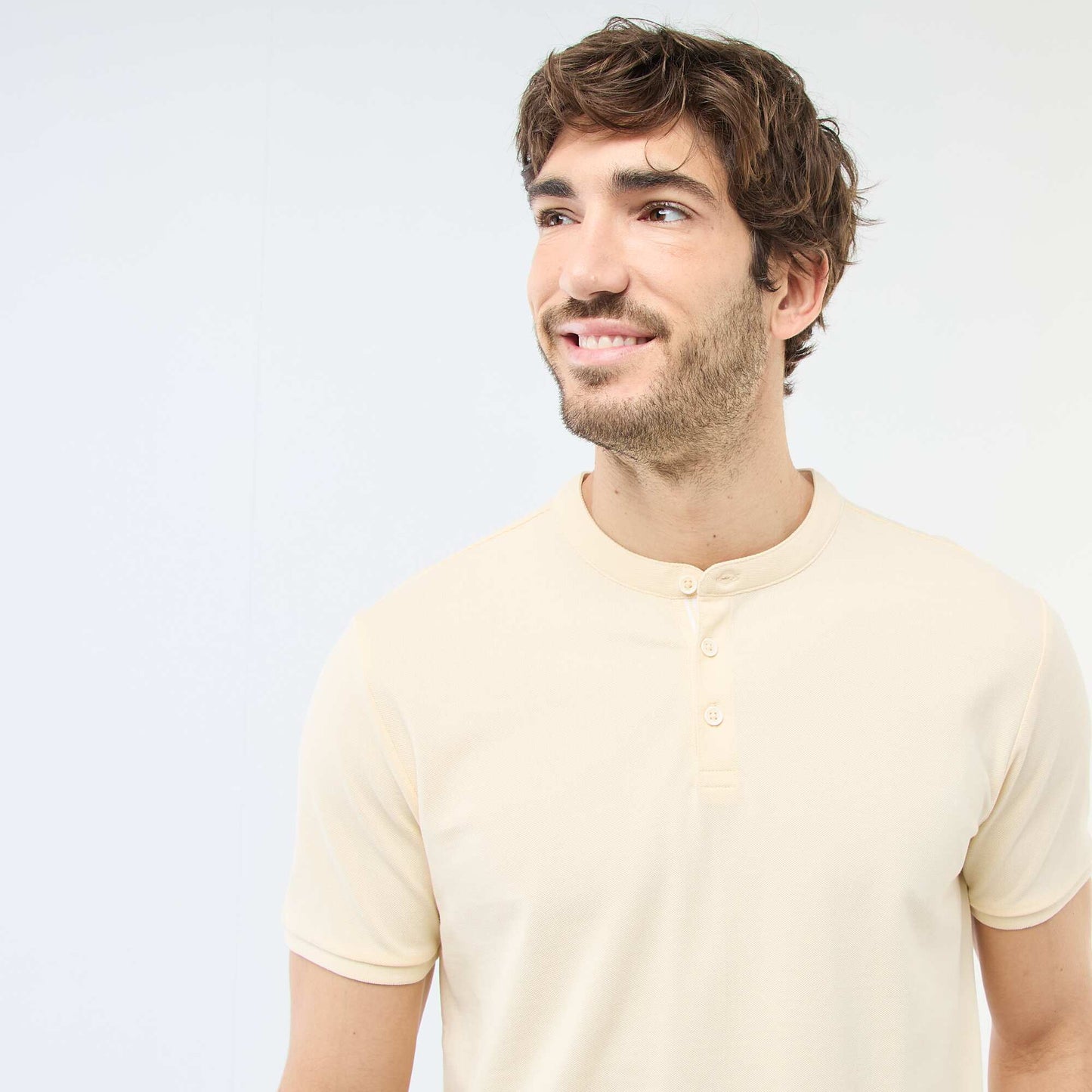 Polo col mao JAUNE