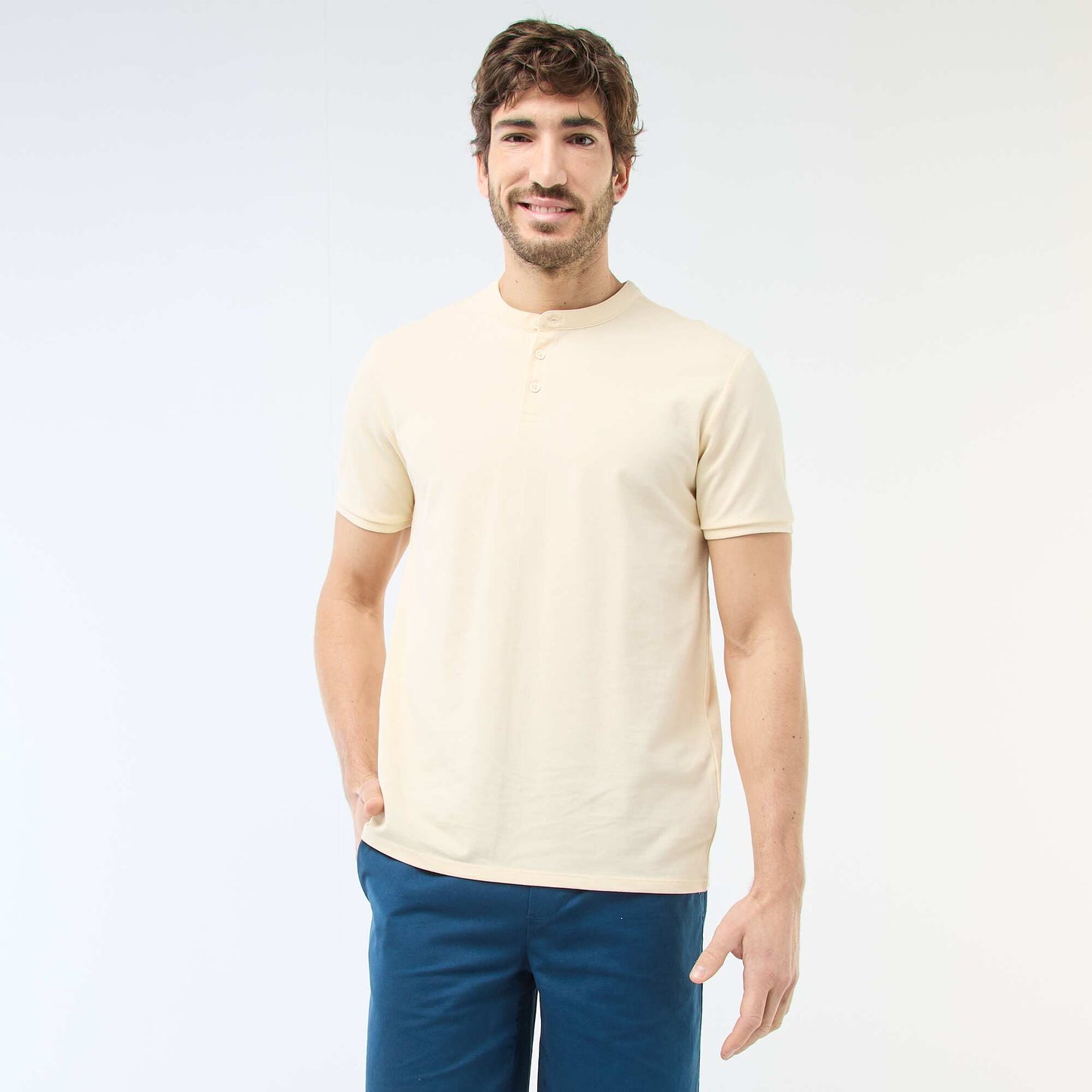 Polo col mao JAUNE